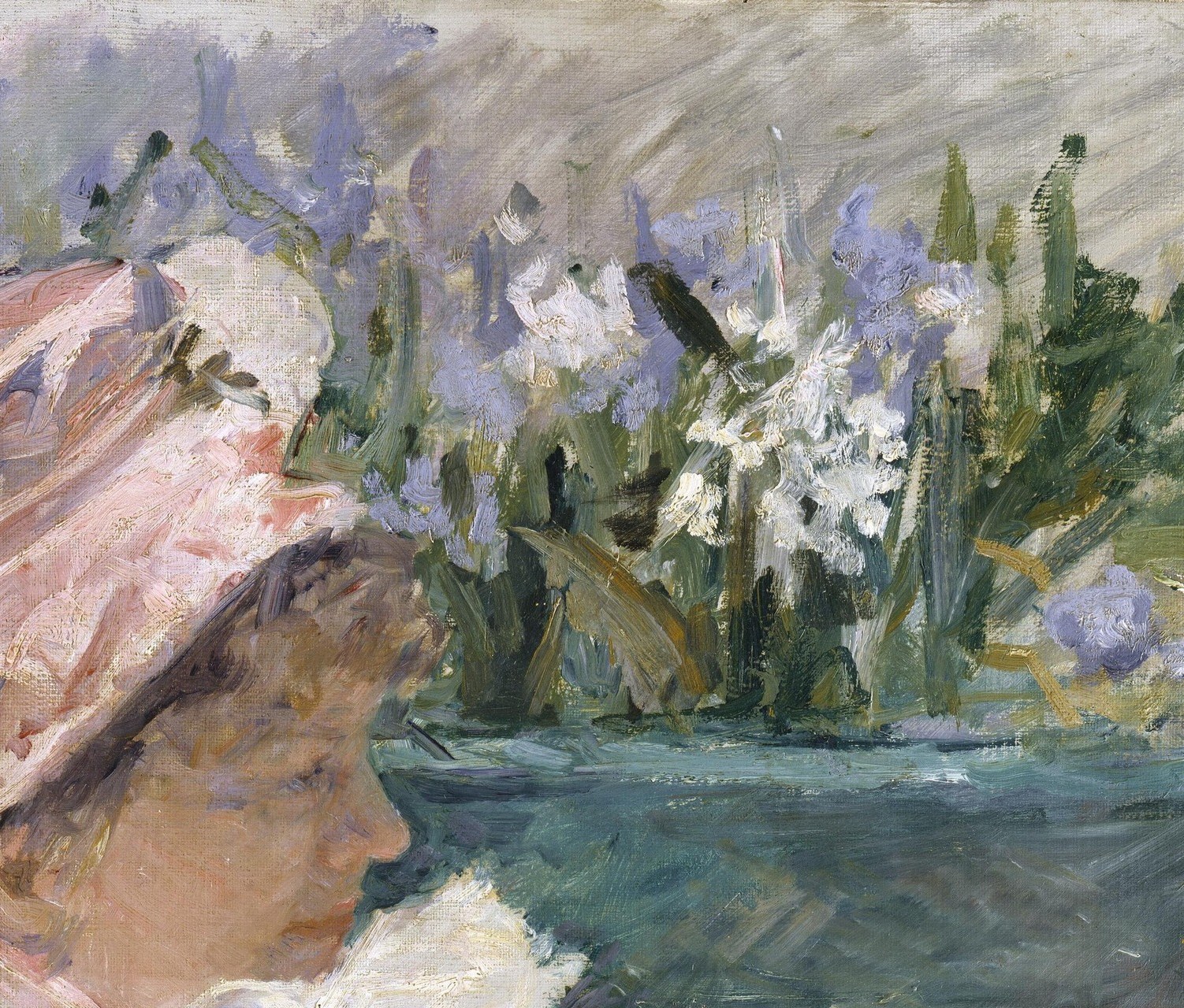 The sitter's gaze is cast slightly downward, giving the scene an air of private contemplation rather than social performance , a hallmark of Cassatt's intimate domestic vision.