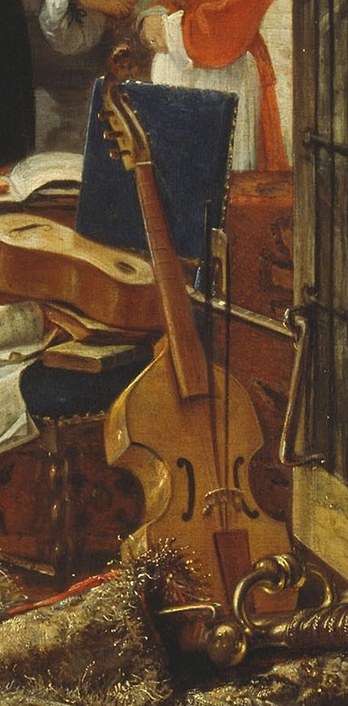 Notice the cello, an instrument of leisure and education.