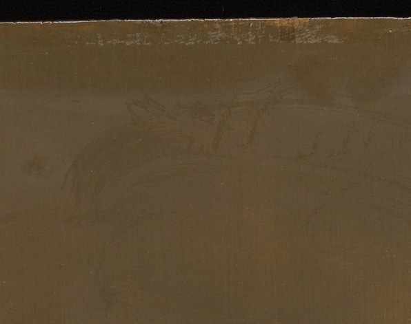 Meticulously rendered folds signal Protestant modesty and the skilled domestic labor of laundering; its whiteness blazes as the highest value in the composition.