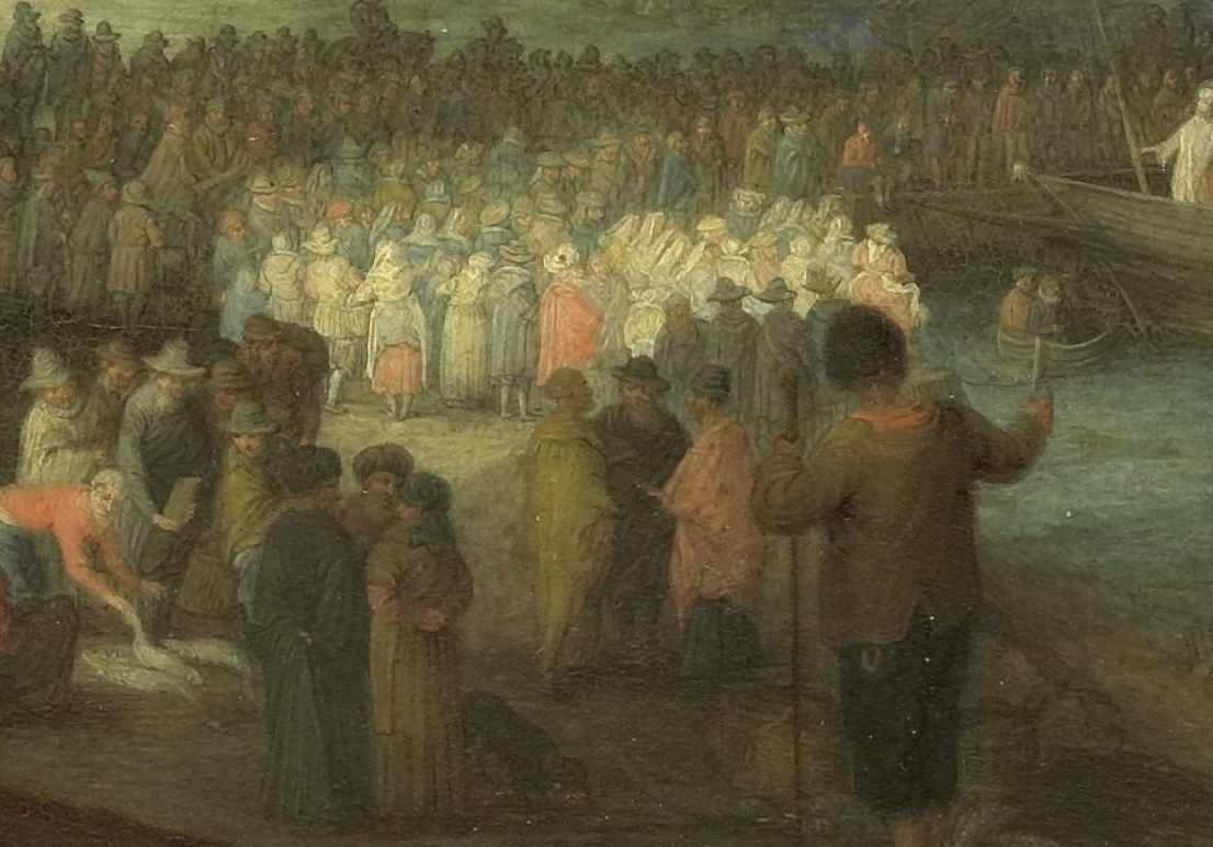 Every face, every posture, leans into the sermon.