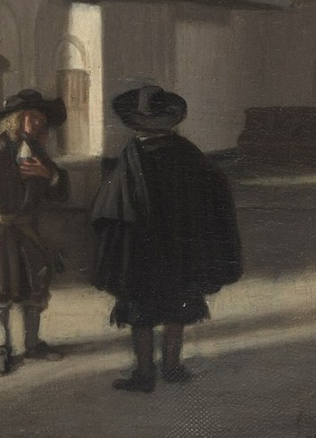 The painter Emanuel de Witte often included himself in his church scenes.