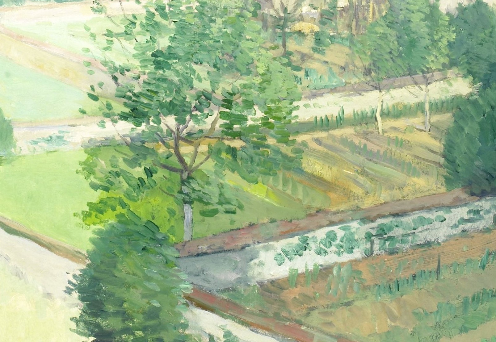 This path invites the viewer into the scene, hinting at journeys and the passage of time.
