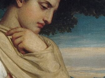 His hand rises to his chin, the old gesture of yearning.