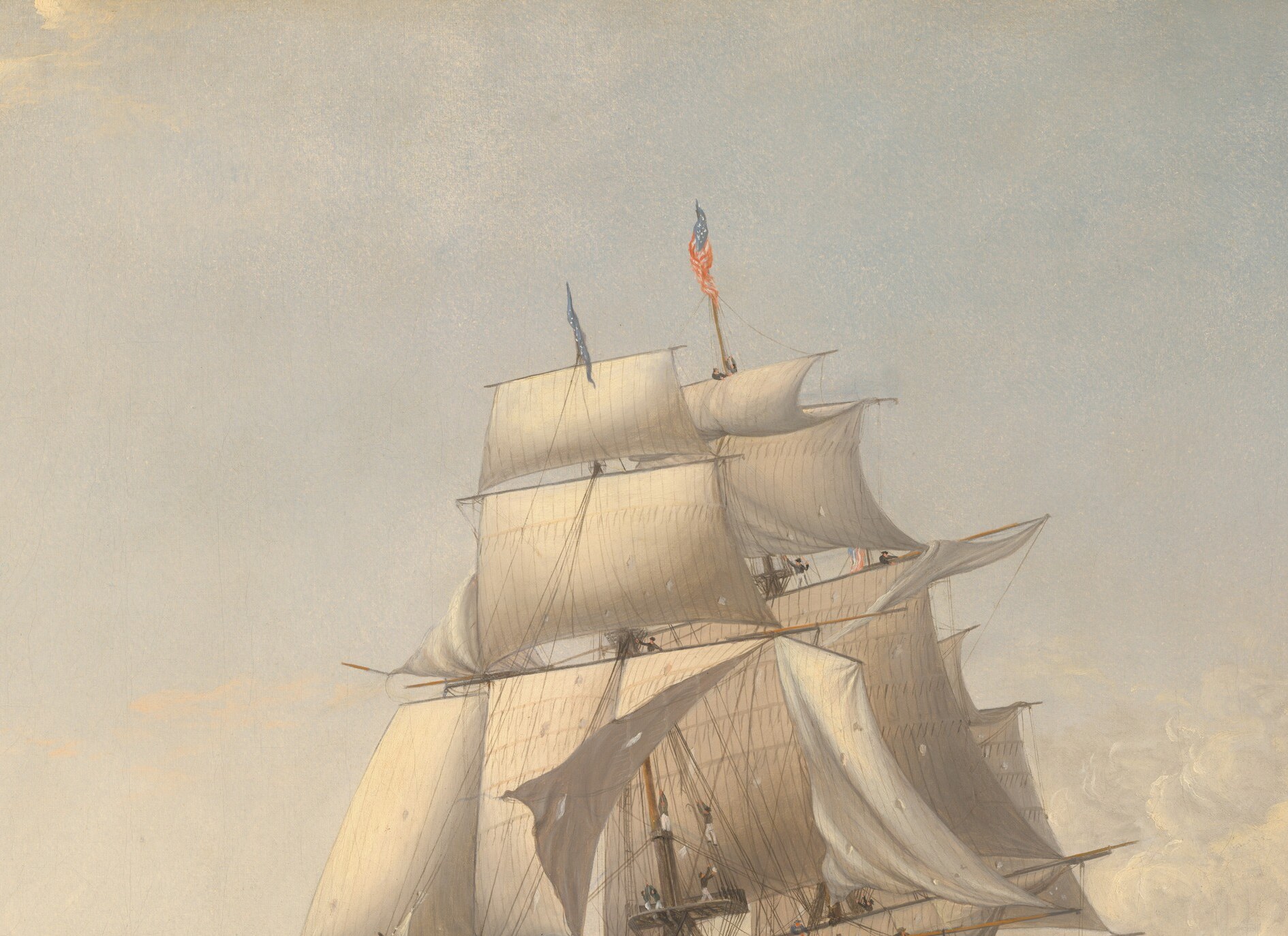 An American painter, Fitz Henry Lane, made this in 1850.