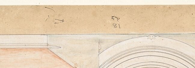 Garden verdure placed above the architecture situates the scene in an open courtyard, establishing the Pahari trope of the enclosed garden as a site of intimacy and narrative.