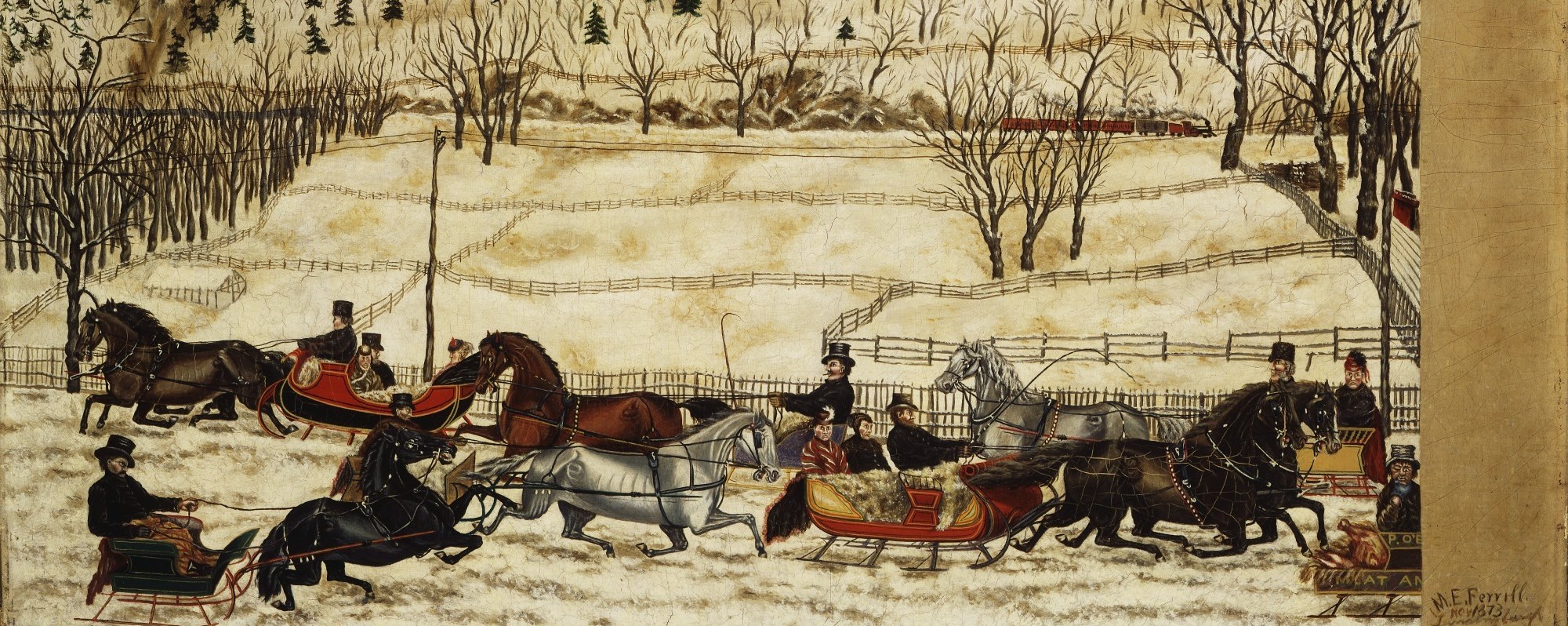 Notice the detailed brushwork on the texture of the fresh snow.