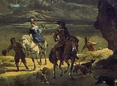 These figures introduce human activity and narrative, suggesting travel or leisure.