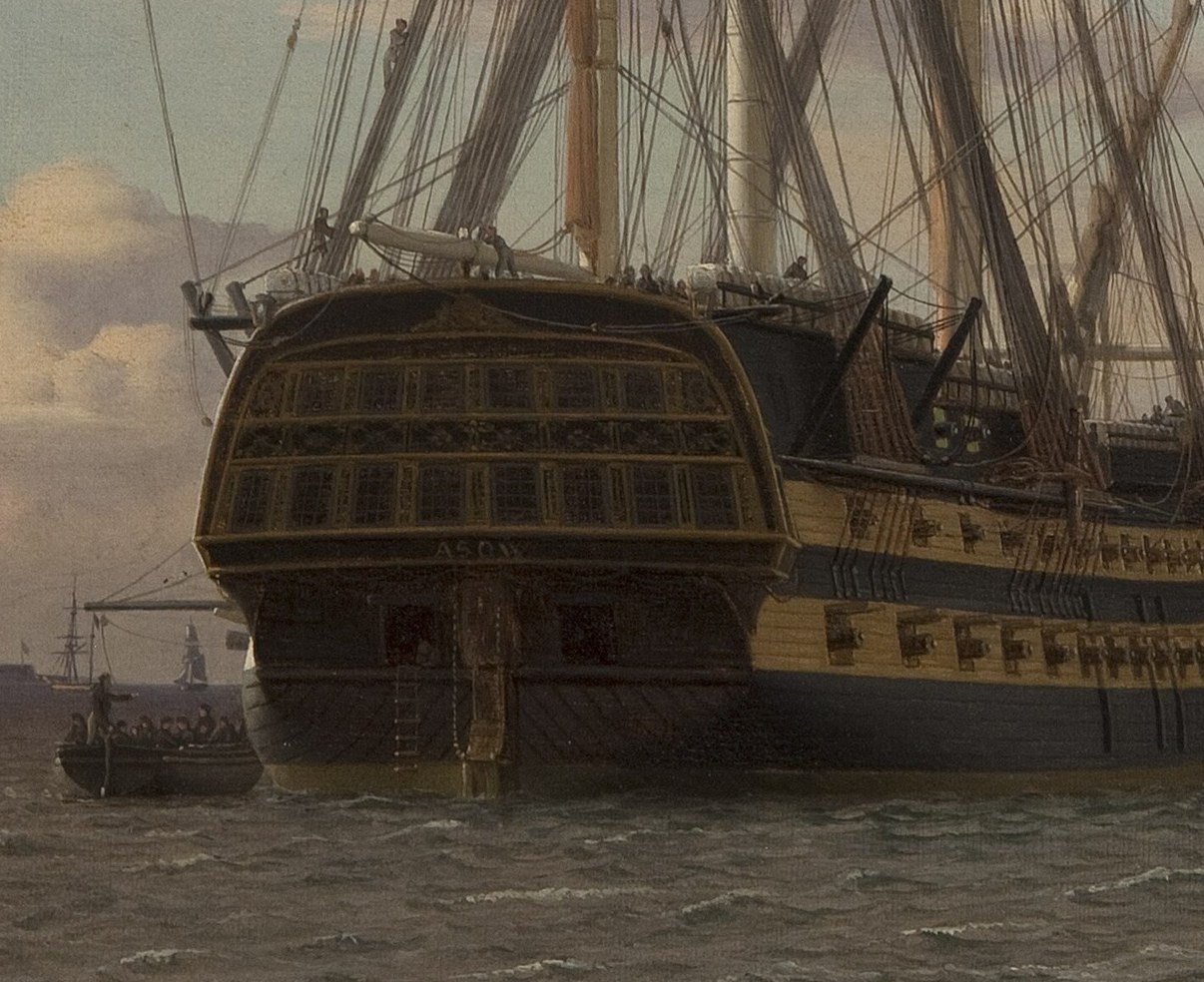 Eckersberg consulted naval drawings for accuracy.