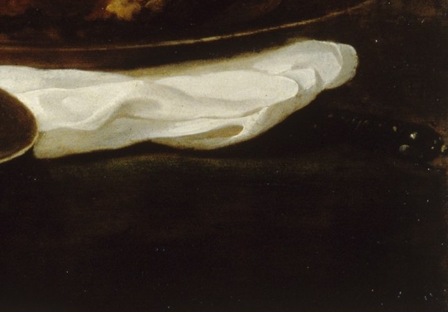 Even a crumpled napkin is rendered with care.