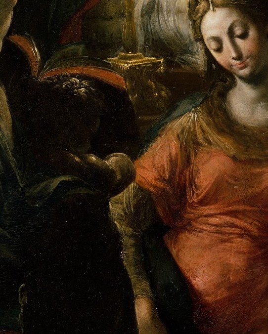 Mary's composed expression of quiet acceptance is the emotional anchor of the entire scene; her reaction to the impossible