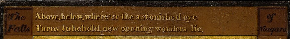 Extract from Alexander Wilson's 'The Foresters' frames the scene as moral-natural poetry; text is legible and links wilderness to spiritual awe.