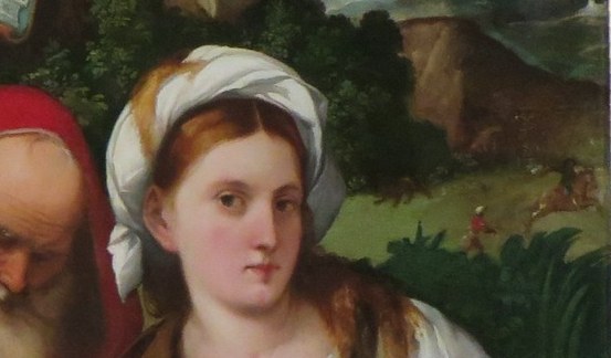 Next to them is Saint Catherine, known for her wisdom.