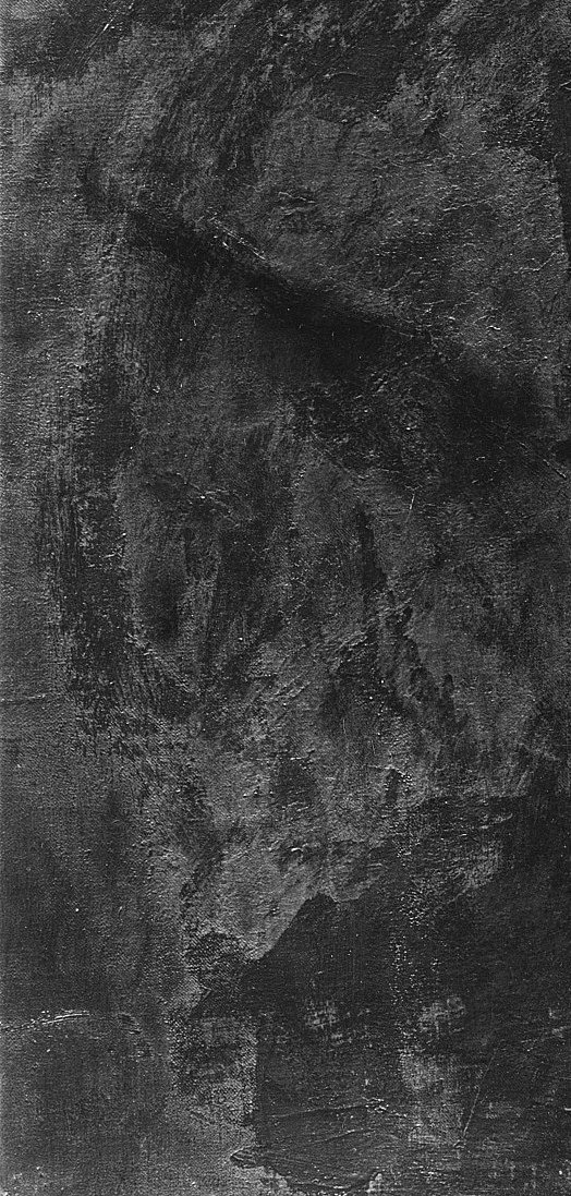 She built it with fast, heavy strokes of the palette knife.