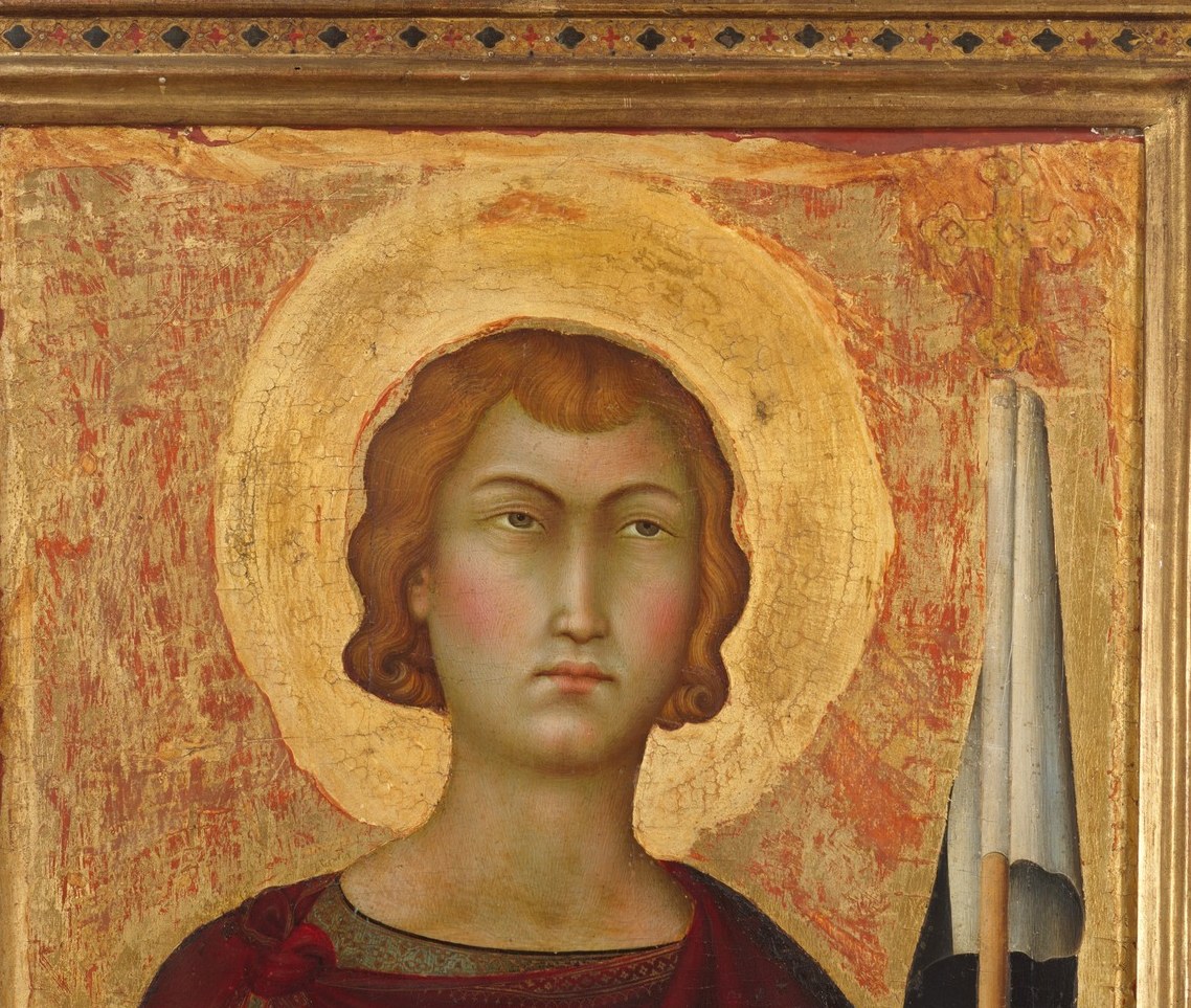 The gold leaf is original, nearly 700 years old.