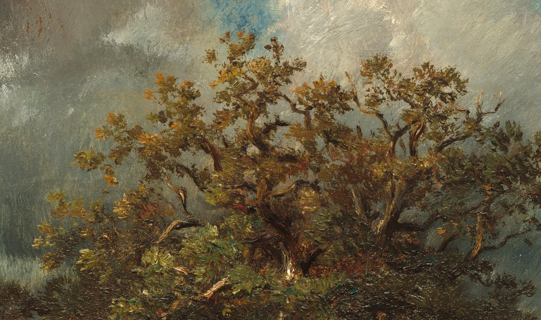 He often sought out ancient oaks in the French countryside.