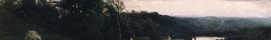Keith's signature move , a sliver of silver-white light squeezed between storm and field, creating almost theatrical depth