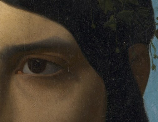 Brighter and more legible , the asymmetry between the two eyes gives the face subtle psychological tension