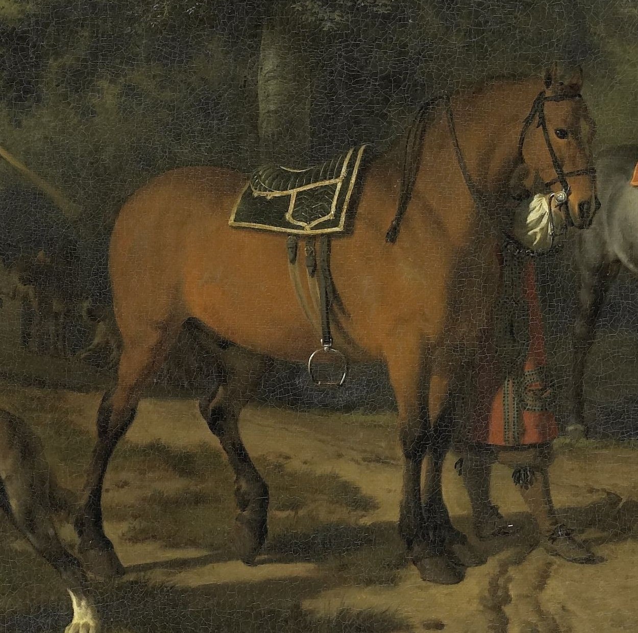 The horse's musculature and the texture of its coat are rendered with great detail, suggesting strength and vitality.