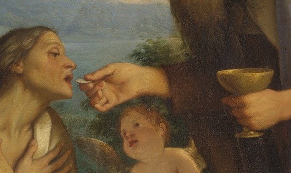 An Eastern rite detail, painted by a man who spent his whole life in Bologna.