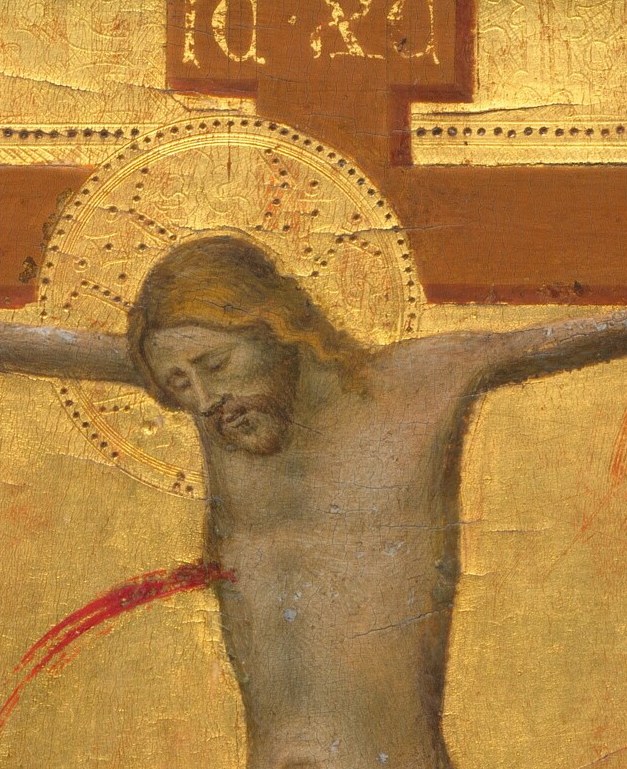 Christ's head inclines. Not stiff and upright. Serene acceptance.