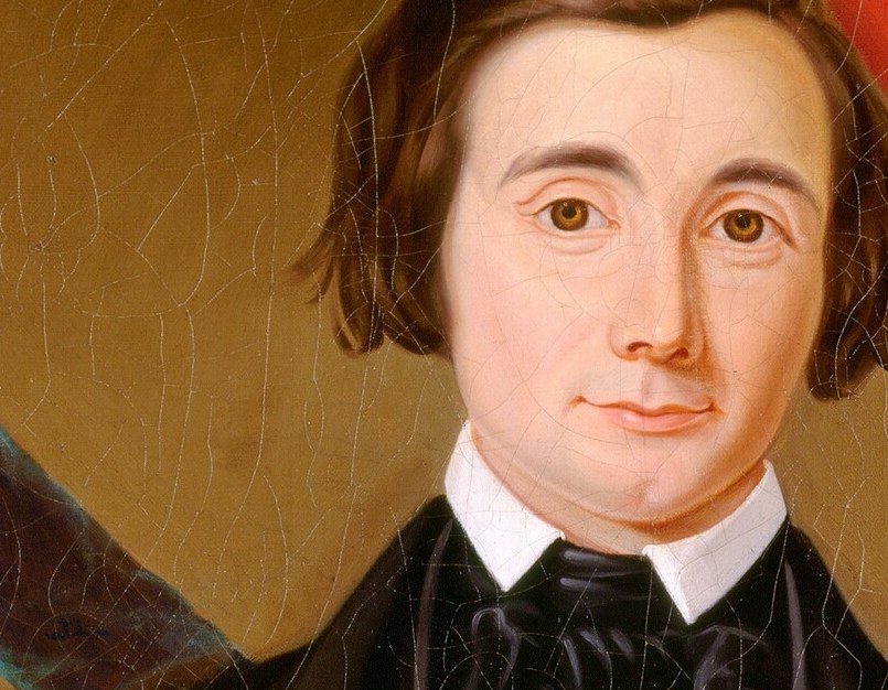 Their formal attire captures the solemnity of mid-19th century portraits.