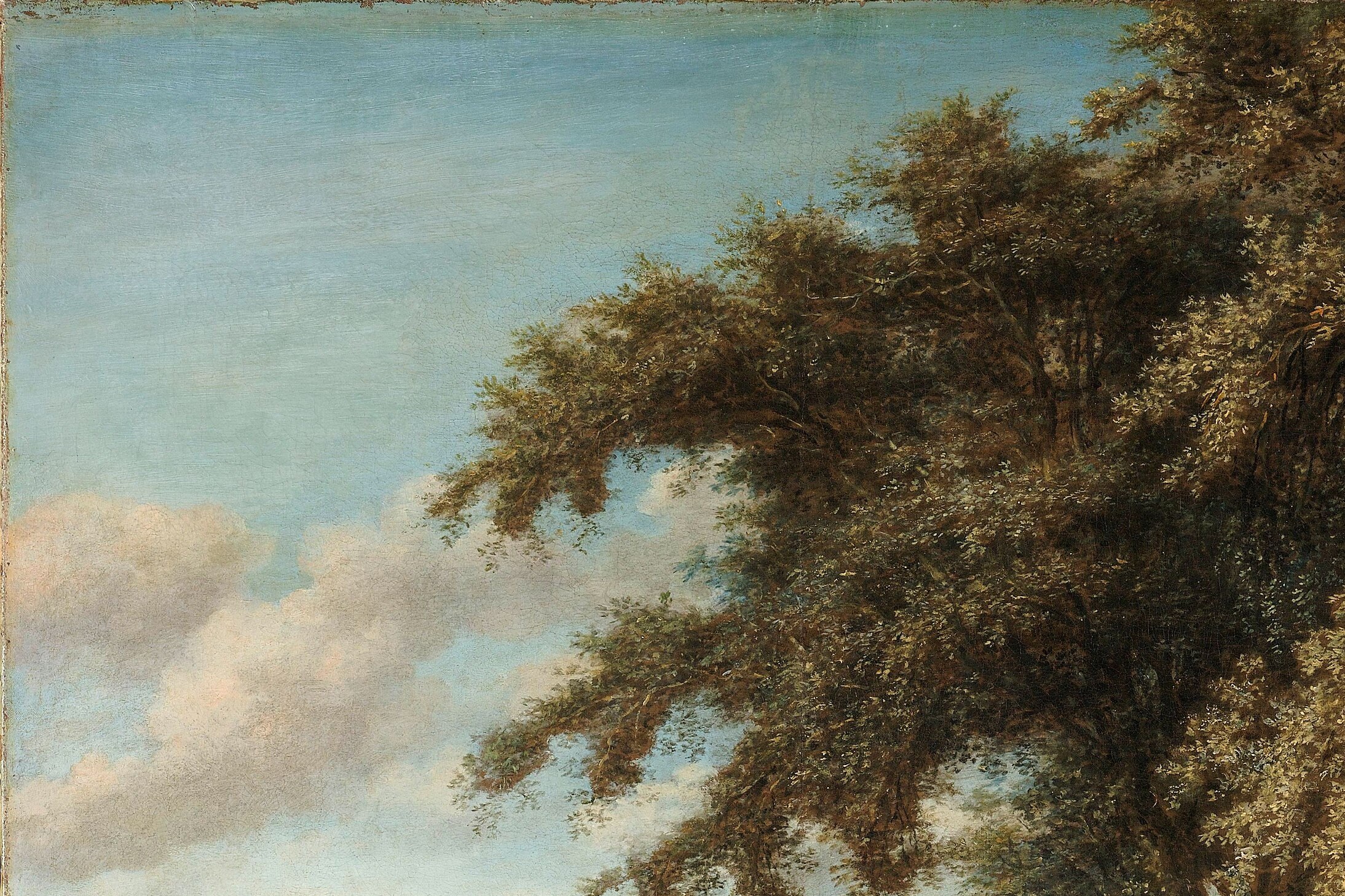 His canvases often show earth and sky.