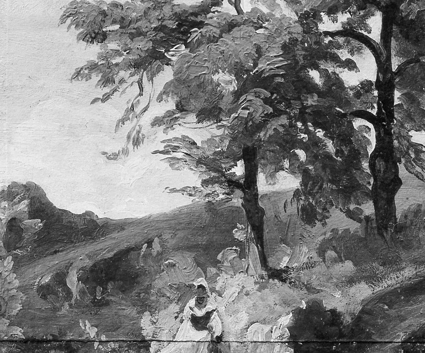 Its textured foliage and strong presence anchor the right side of the composition.