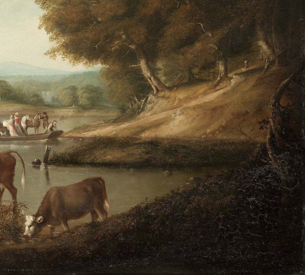 Provides a strong contrast to the open water and sky, adding visual weight and mystery.
