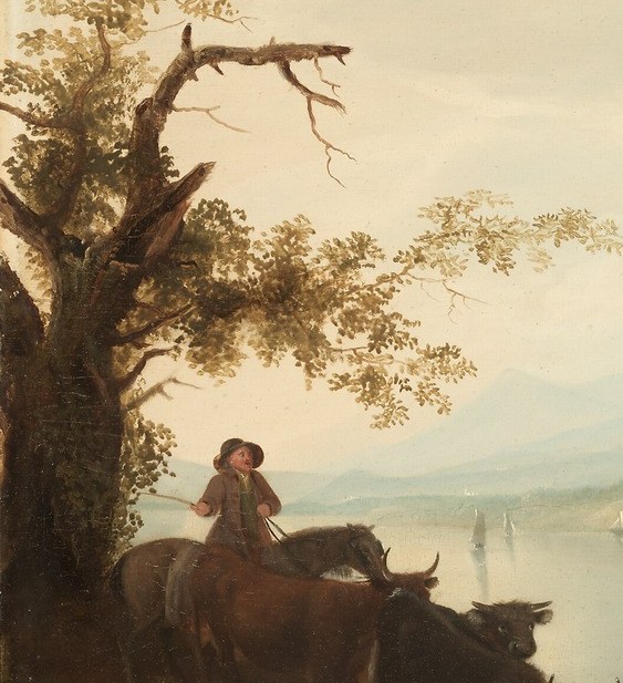 Its prominent placement and detailed rendering suggest it's a significant landmark in the scene.