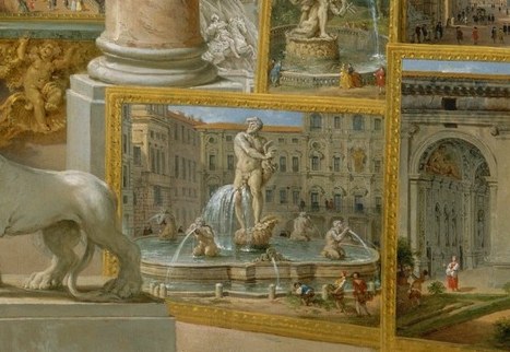 It's a painting filled with miniature paintings of Rome.