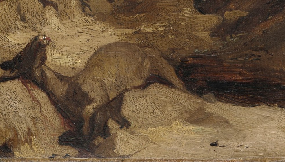 The donkey's position, appearing to carry the miller, is central to the narrative of burden and perspective.