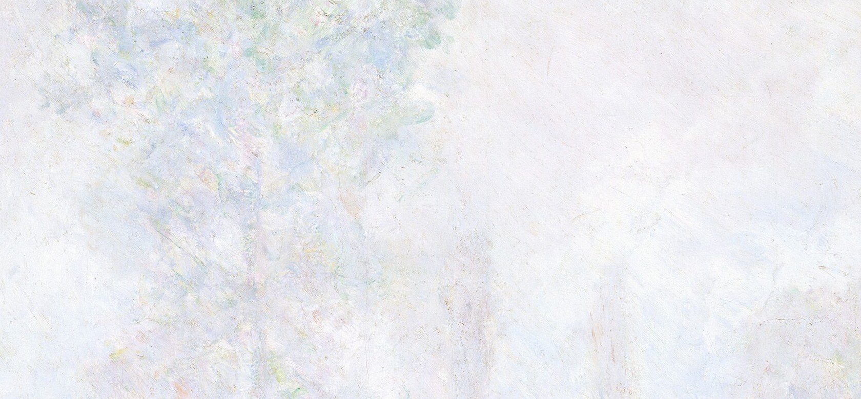 His visible brushstrokes convey the texture of misty air.
