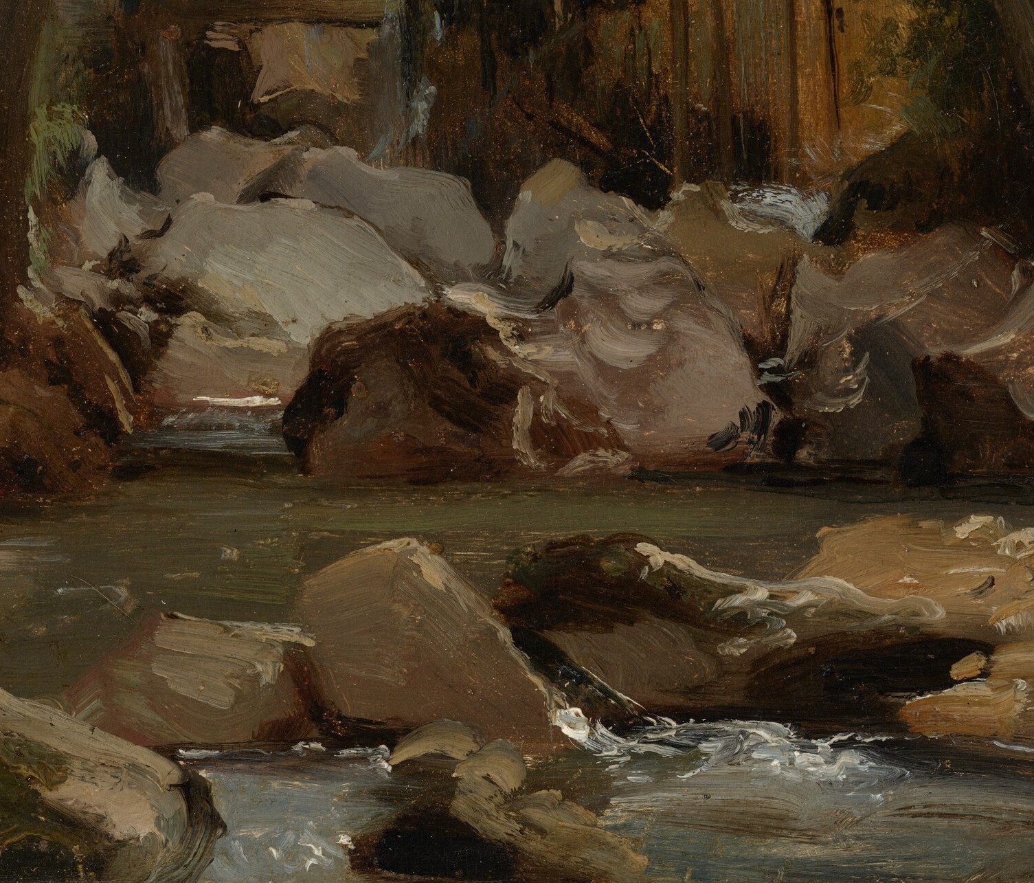 That rushing water is the sound this painting makes.
