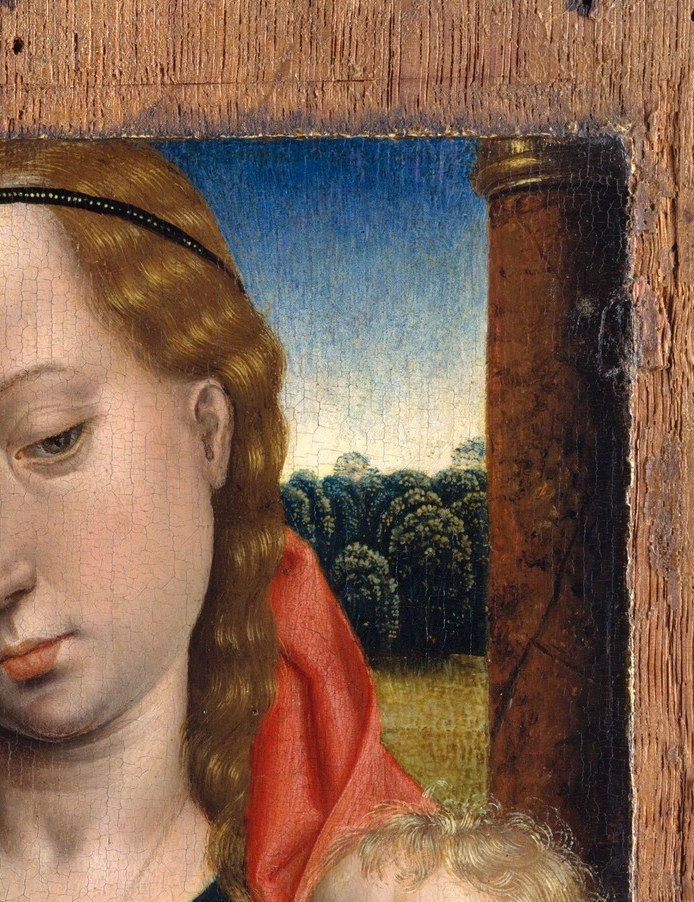 But a Flemish painter, around 1490, was building a universe.