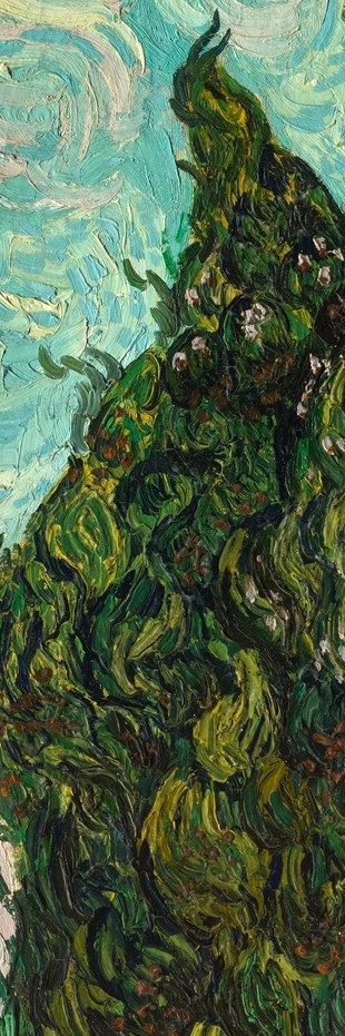 Look at the paint itself. Each stroke is a sculpture.