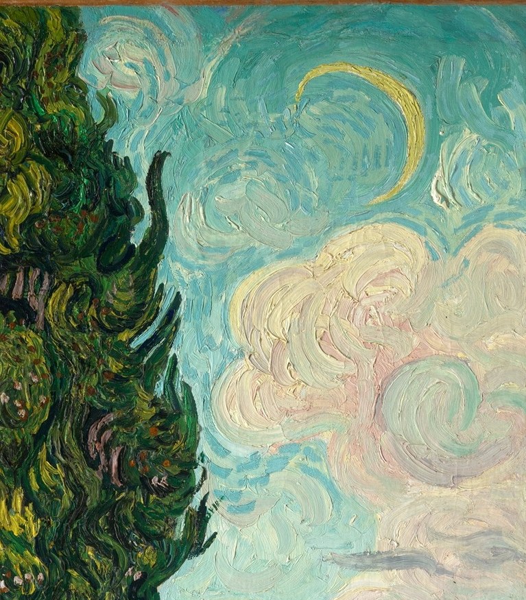 He turned pigment into topography to hold the wind in place.