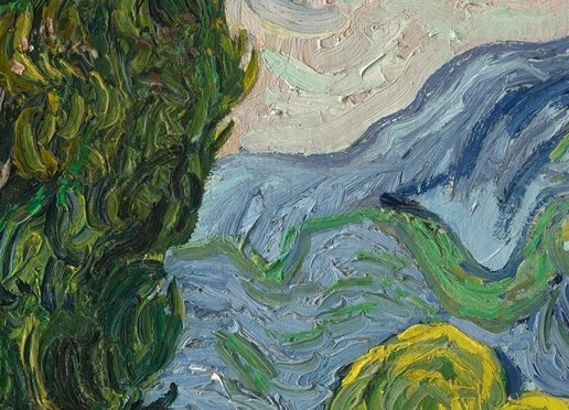 Van Gogh painted it from the grounds of an asylum.