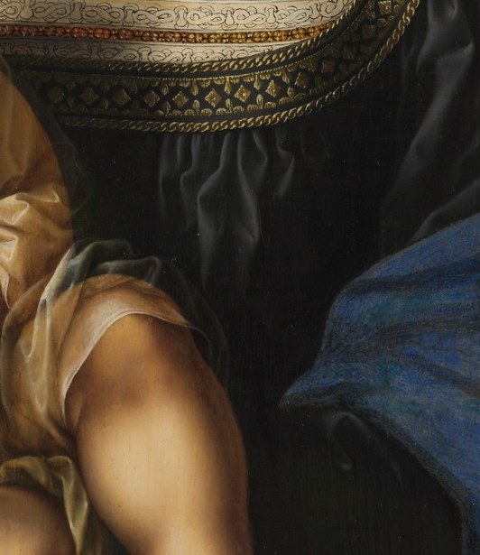 A dead Christ, held in his mother's arms, before his life began.