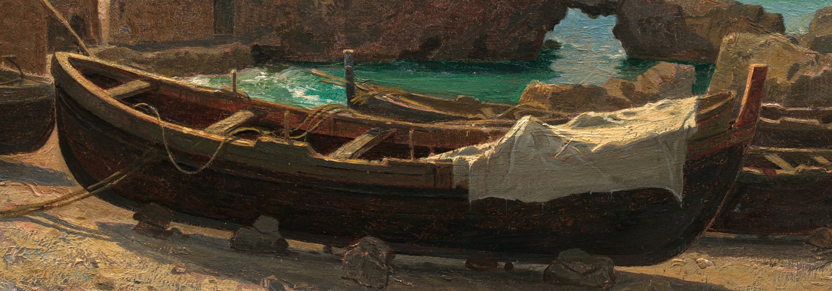 He painted what he saw: a working harbor on the island of Capri.