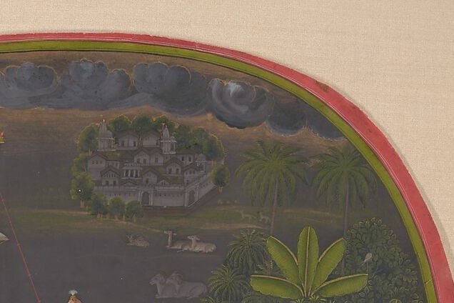 Chokha's signature innovation , setting this romantic escapade at night with turbulent cloud masses was novel in the Mewar tradition and dramatically amplifies the moral danger of the scene