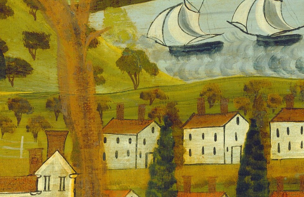 This grand white house belonged to a prosperous merchant.