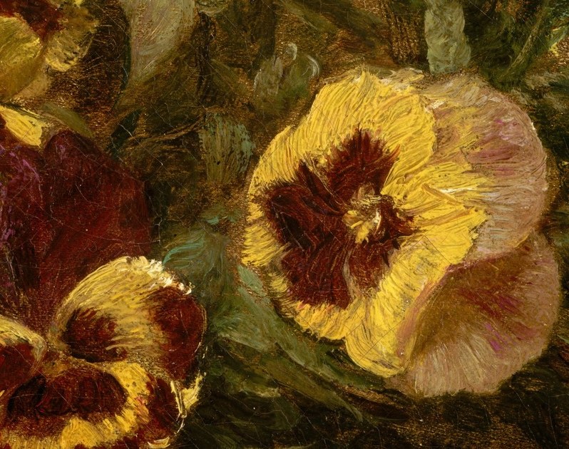 He used thick paint, called impasto, to build their texture.