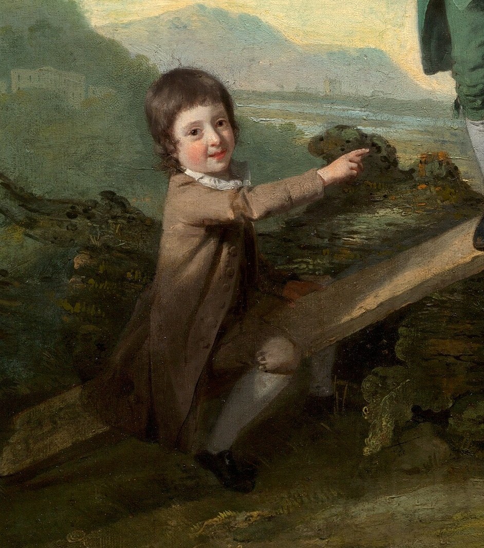 His animated gesture and bright expression draw the viewer's eye to something unseen, sparking curiosity.