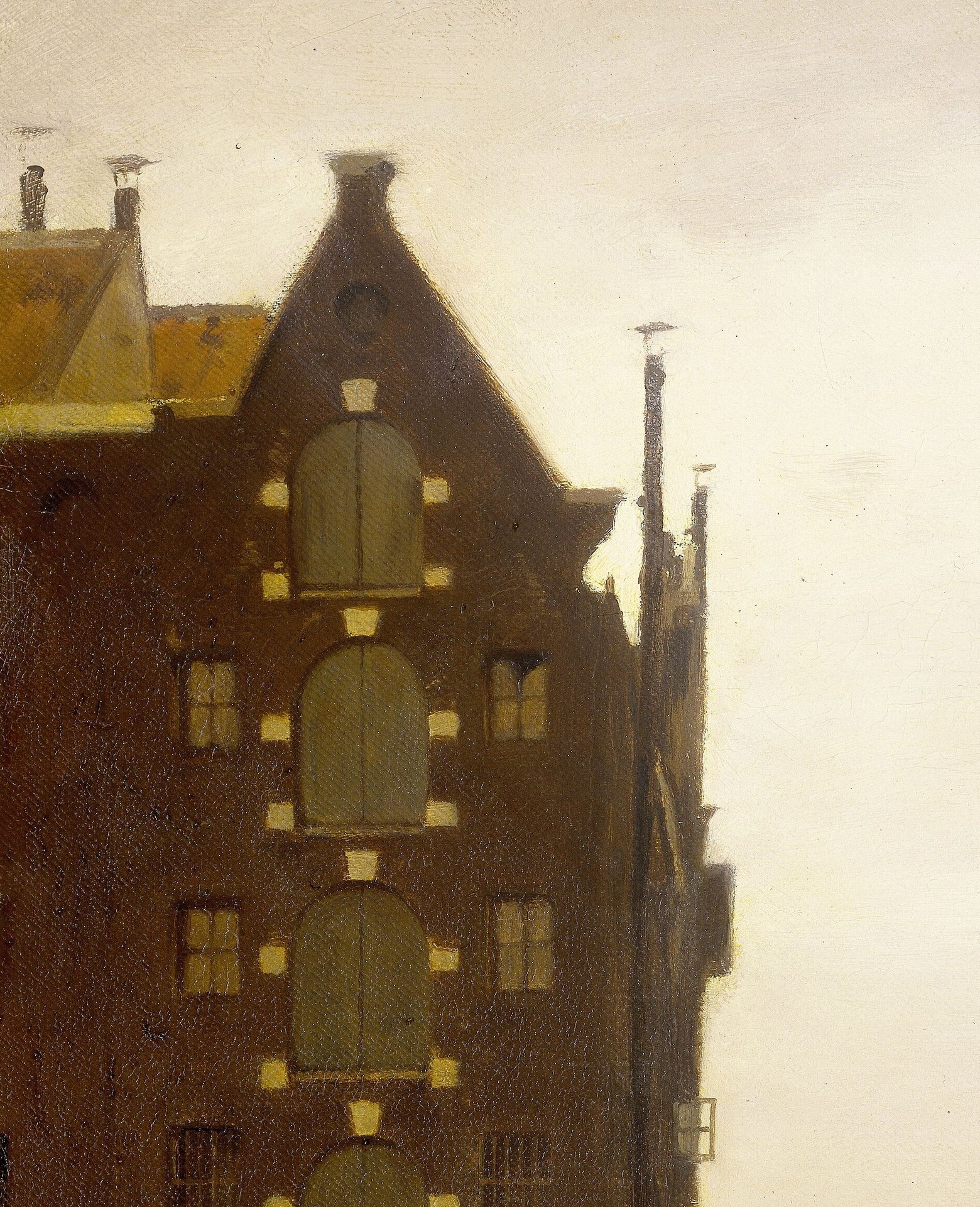 Those small upper windows mark floors where goods were hoisted and stored.