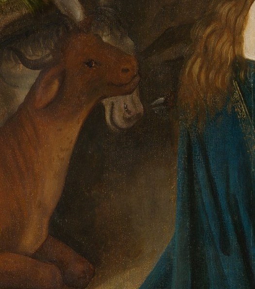 But look closely, far in the distance, past the stable animals.