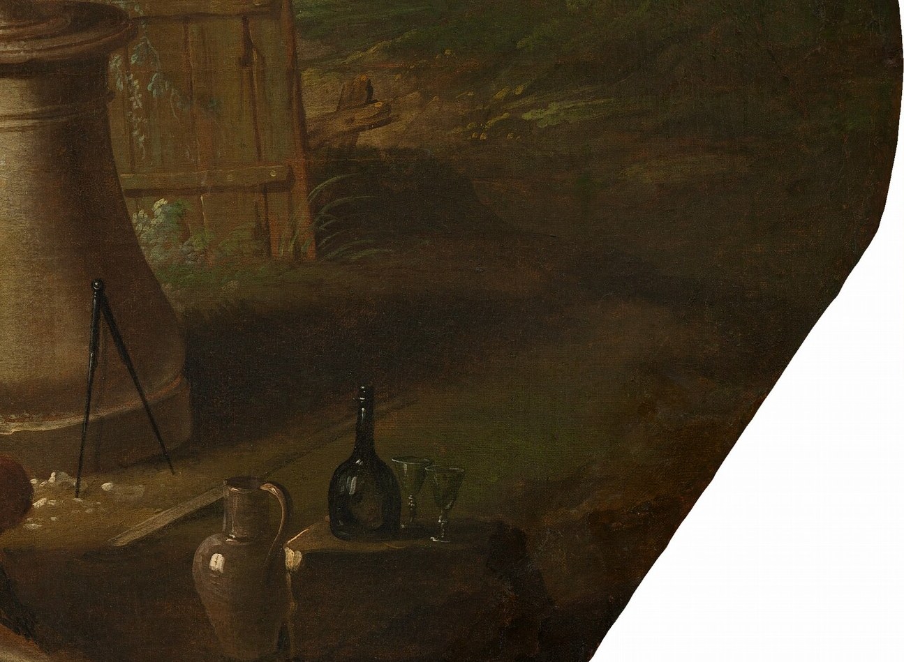 Now look past the easel, into the distance.