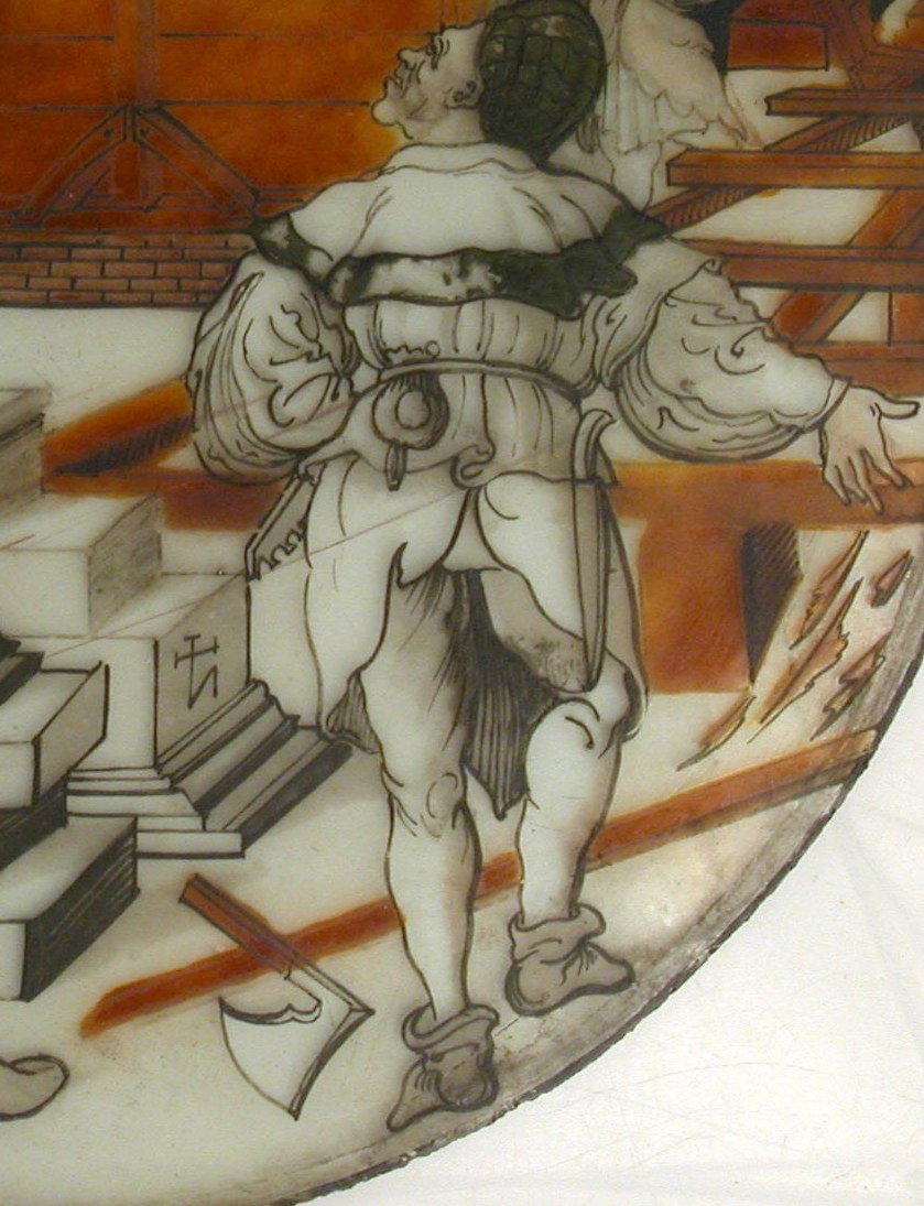 This figure embodies the practical, hands-on application of architecture, ready to direct or participate in construction.