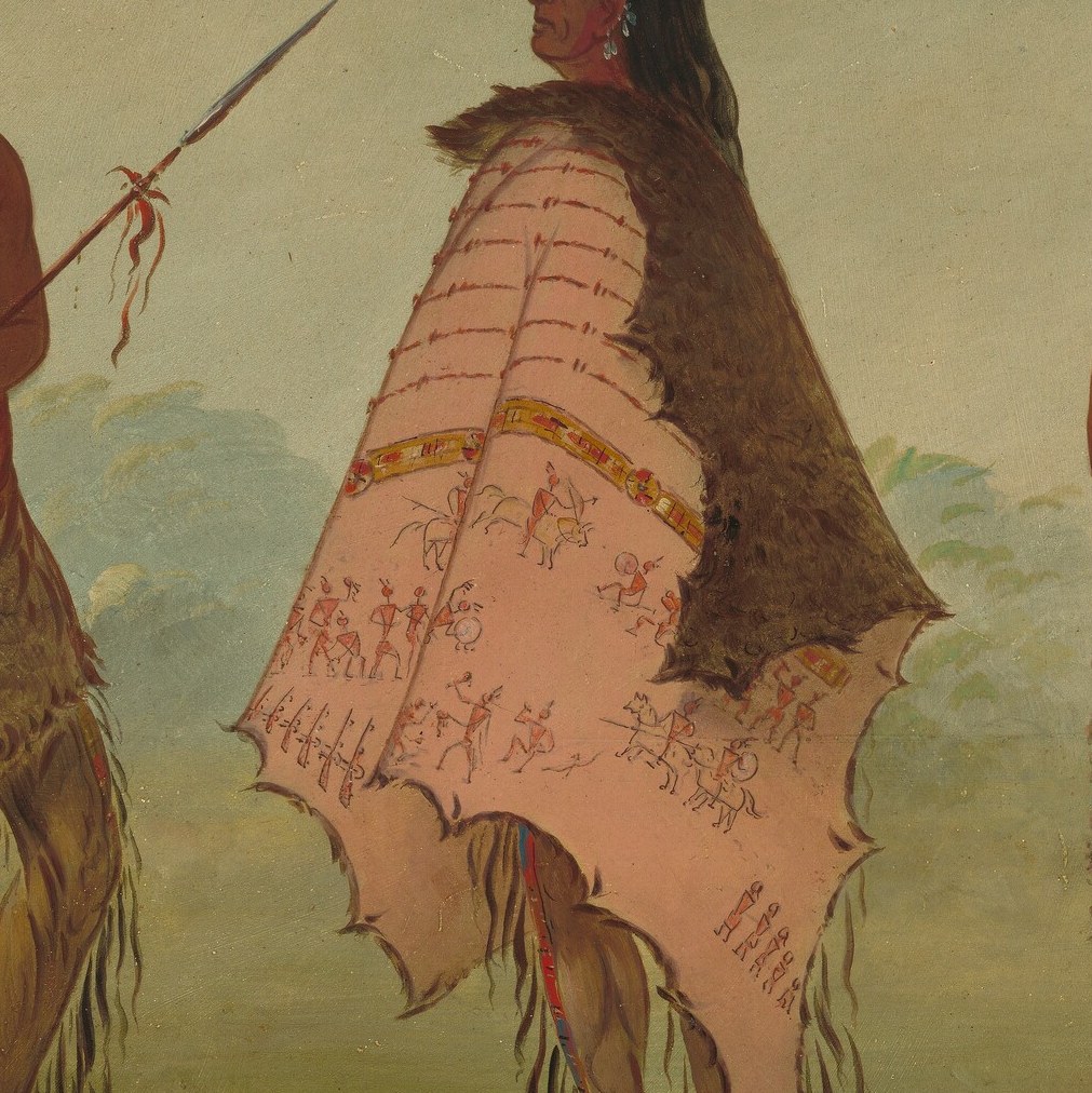 The intricate patterns and fur trim suggest craftsmanship and the importance of animal resources in their culture.