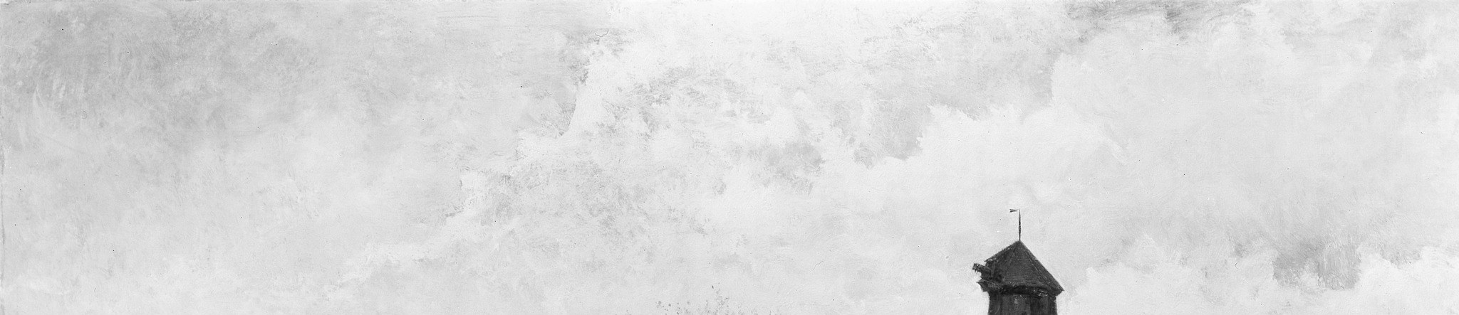 The flat, diffuse light is the mood engine of the painting , no shadows, no warmth , pure Nordic autumn melancholy.
