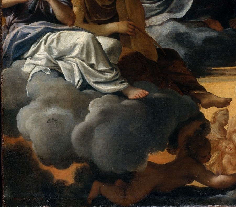 His patron refused it. Said the angel's bare knee was indecent.